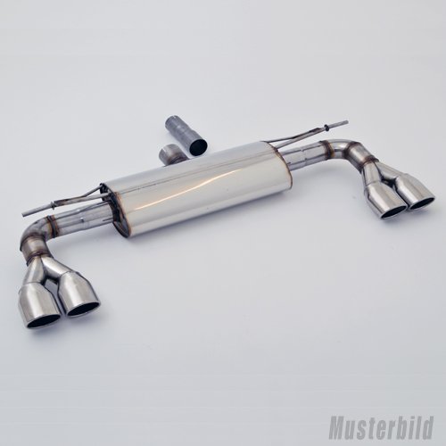 Streetbeast 76mm Duplex-Endschalldämpfer Sportauspuff Soundgenerator für BMW X3