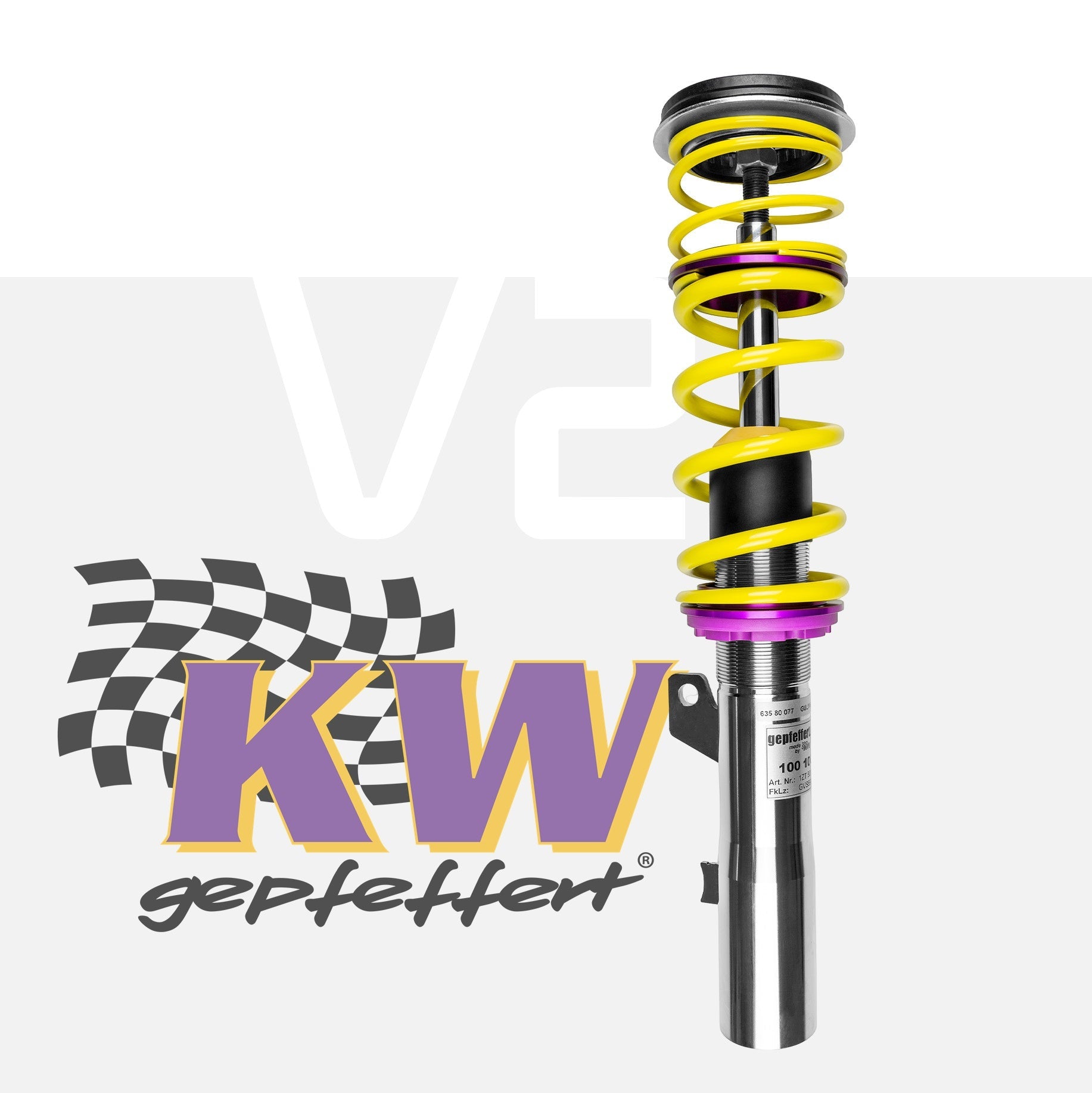 gepfeffert.com Gewindefahrwerk INOX V2 Ø 55mm (tiefe Ausführung ohne Sturzdomlager)