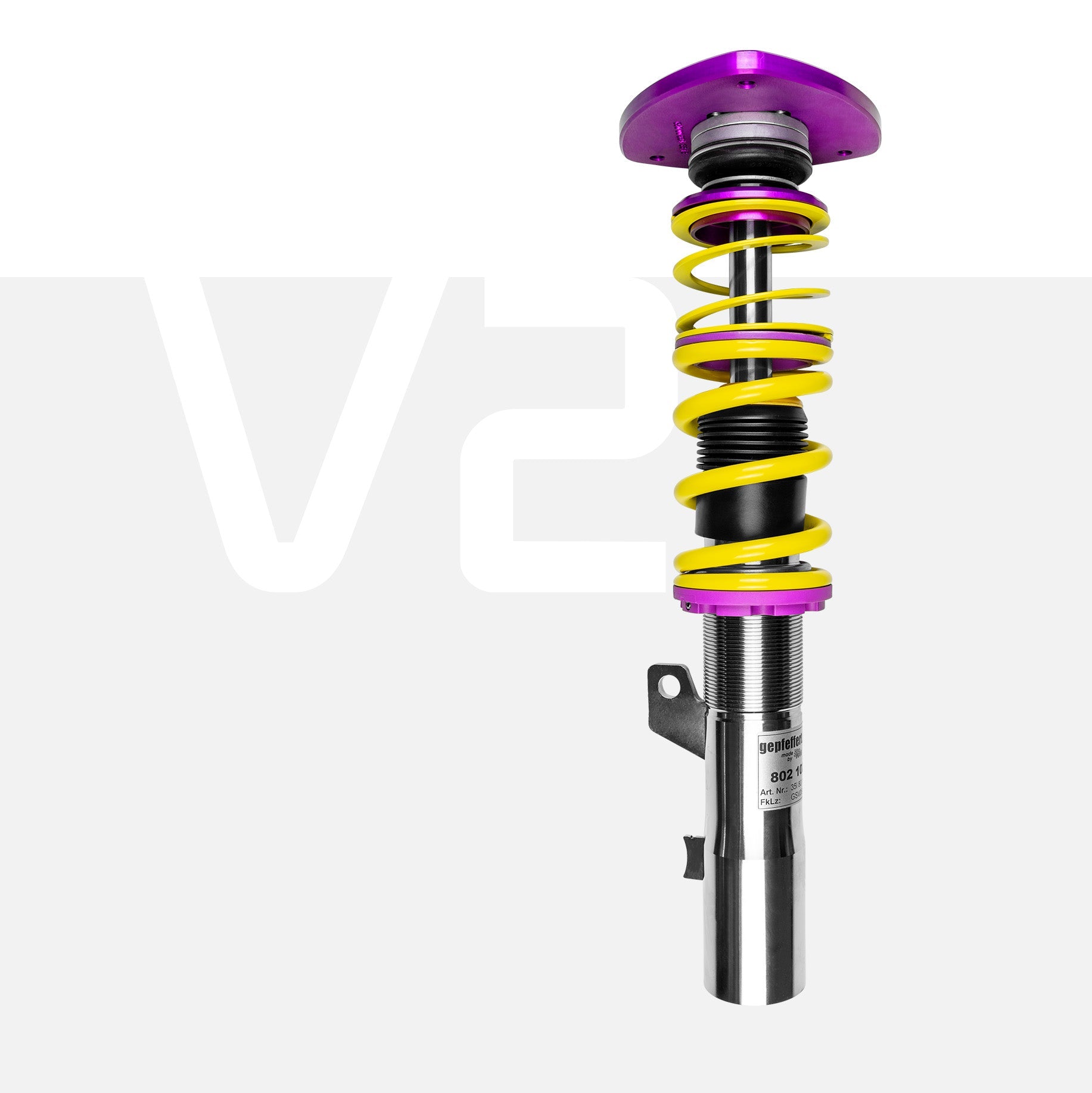 gepfeffert.com Gewindefahrwerk V2 Audi A1 (8X) / Seat Ibiza (6J) / Skoda Fabia (5J) / VW Polo (6R) (mit Sturzdomlager)