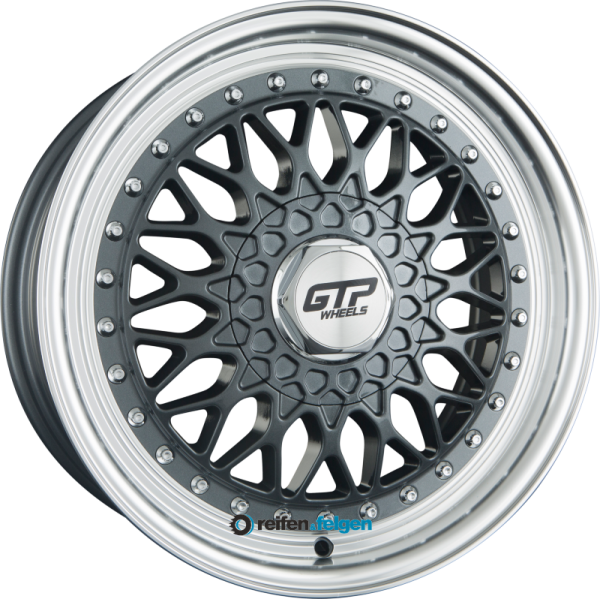 GTP WHEELS GTP 040 7.5x17 ET35 4x100 4x108 NB73.1 Grau Felgenbett Poliert werk91-4 7,5x17 ET35 4x100, 4x108 Alufelge