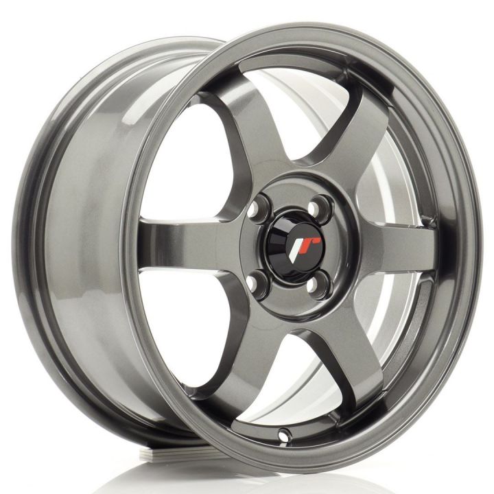 JR Wheels JR3 7x15 ET25 4x100 Gun METal