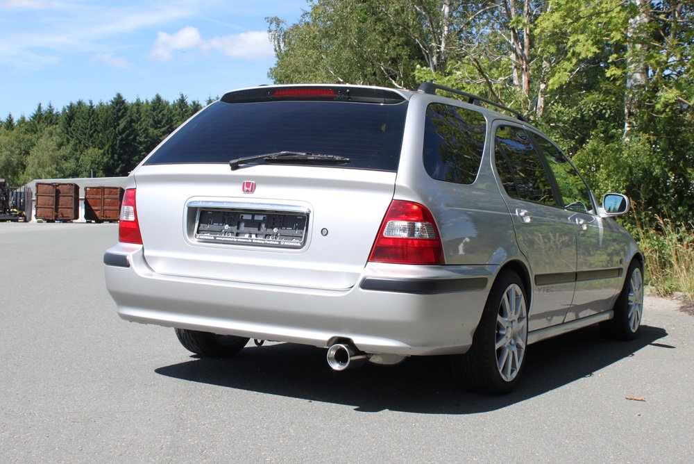 Fox Auspuff Sportauspuff Endschalldämpfer für Honda Civic 6 Aerodeck 1.8l 124kW