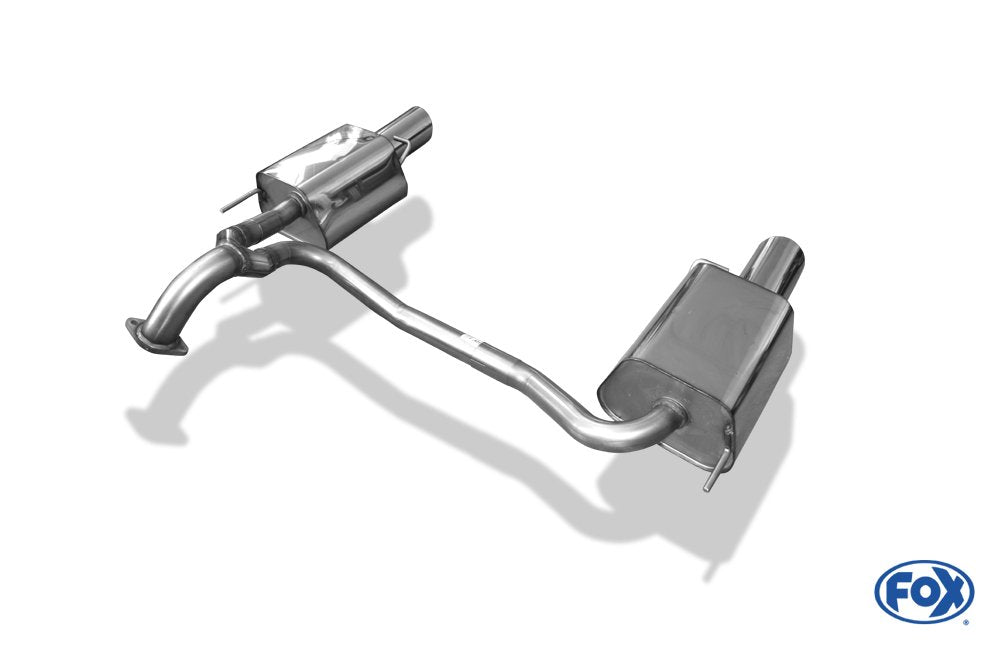 Fox Duplex Auspuff Sportauspuff Endschalldämpfer für Hyundai Coupe Typ GK - 2,7l