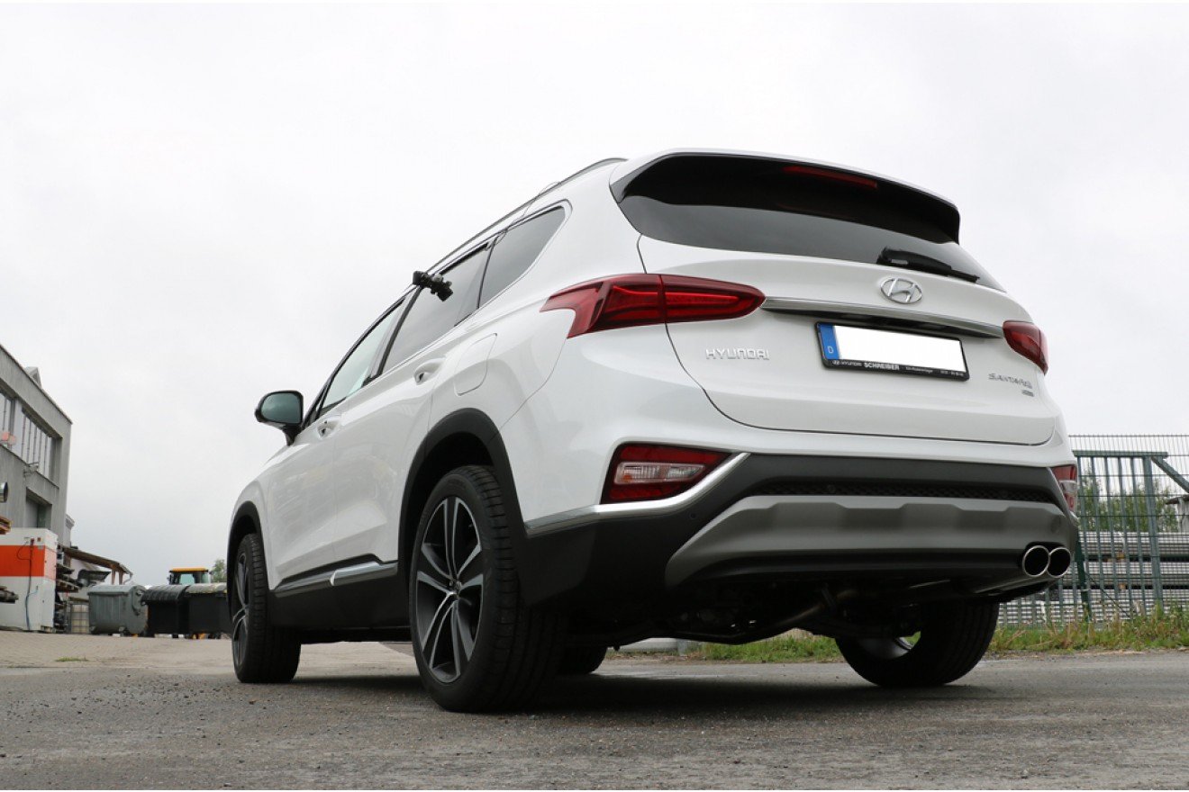 Fox Auspuff Sportauspuff Endschalldämpfer für Hyundai Santa Fe 4x4 TM 2,2l D 147