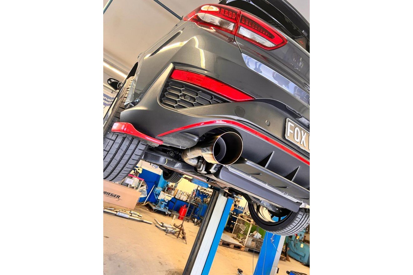 Fox Duplex Endrohrpaar für Hyundai i30N Facelift auf original Endschalldämpfer