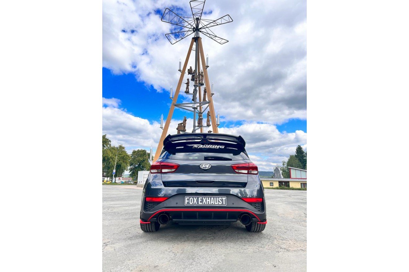 Fox Duplex Endrohrpaar für Hyundai i30N Facelift auf original Endschalldämpfer