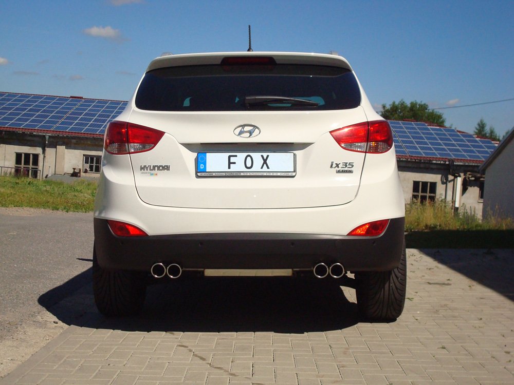Fox Duplex Auspuff Sportauspuff Endschalldämpfer für Hyundai ix35 Bj. ab 2007