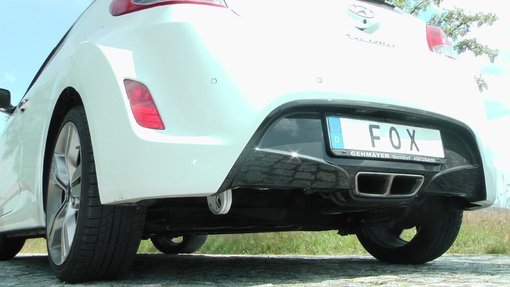 Fox Auspuff Sportauspuff Endschalldämpfer für Hyundai Veloster 1.6l 103kW