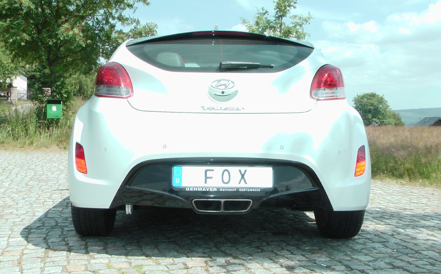 Fox Auspuff Sportauspuff Endschalldämpfer für Hyundai Veloster 1.6l 103kW