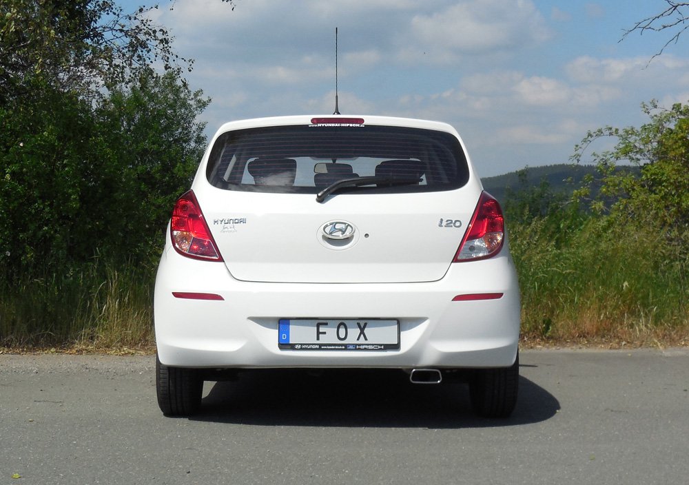 Fox Auspuff Sportauspuff Endschalldämpfer für Hyundai i20 1.2l 57/63kW