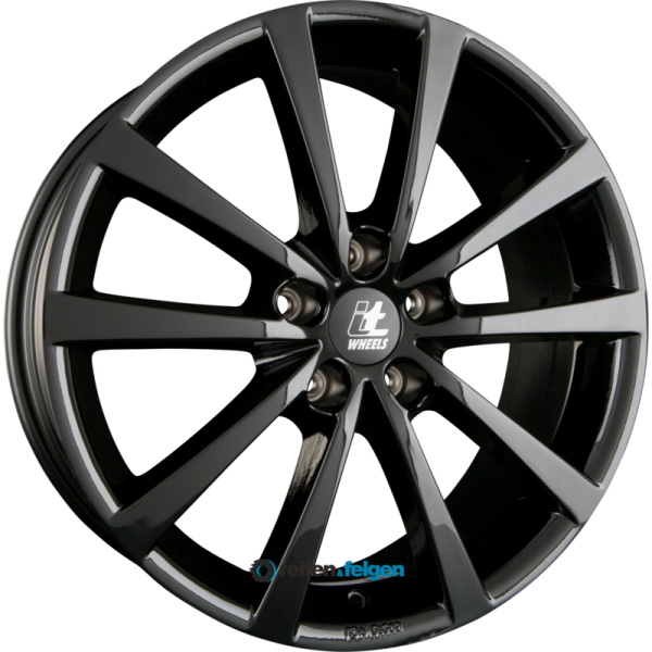 itWHEELS ALICE 7.5x18 ET40 5x120 NB72.6 Glanzschwarz werk91-4 7,5x18 ET40 5x120 Alufelge