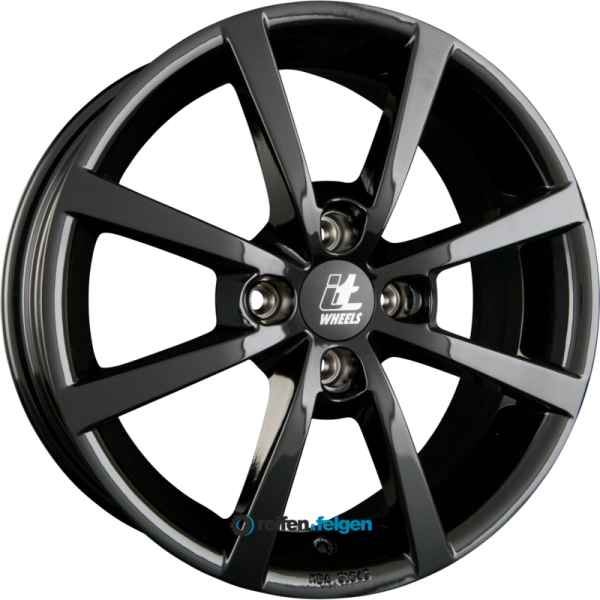 itWHEELS ALISIA 6.5x16 ET45 4x108 NB63.4 Glanzschwarz