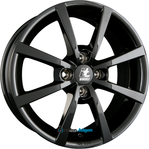itWHEELS ALISIA 6x15 ET25 4x108 NB63.4 Glanzschwarz