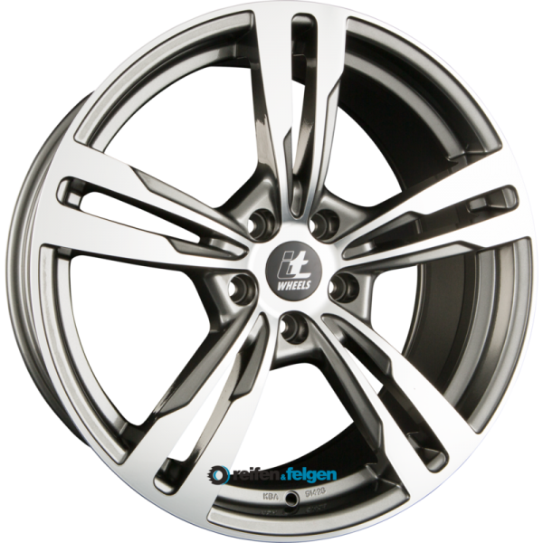itWHEELS ANNA 9.5x21 ET40 5x120 NB74.1 Anthrazit Poliert