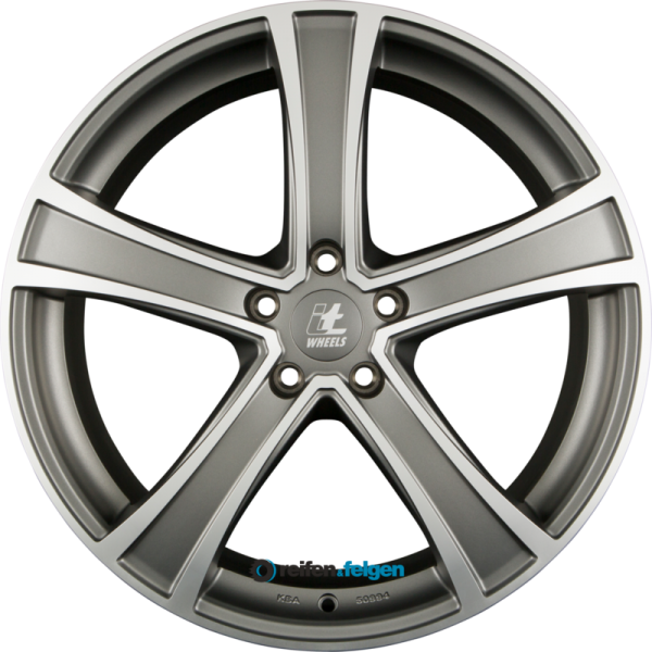 itWHEELS EMMA XL 8.5x19 ET38 5x114.3 NB74.1 Titan Poliert