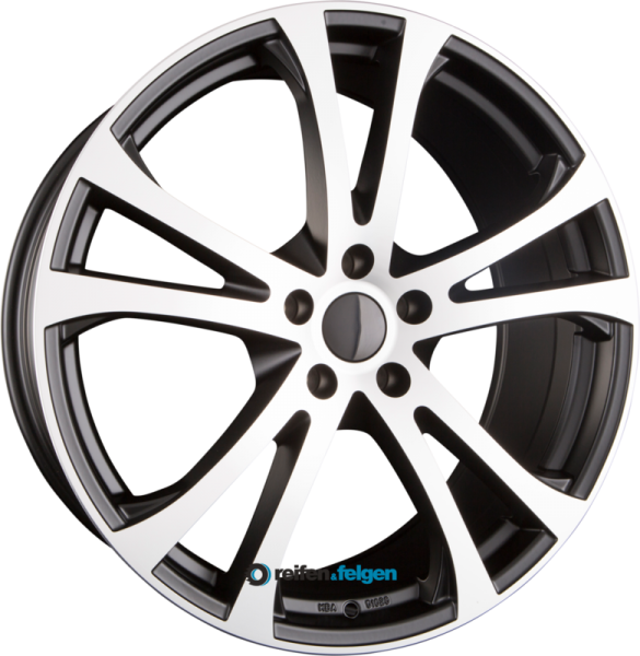 itWHEELS MICHELLE 8.5x20 ET35 5x120 NB72.6 Mattschwarz Poliert