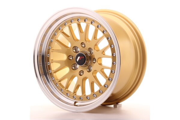 JR Wheels JR10 8x15 ET15 4x100/114 Gold w/Machined Lip