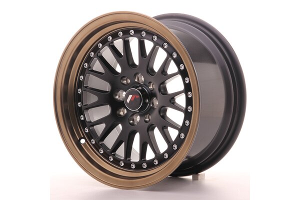 JR Wheels JR10 8x15 ET20 4x100/108 Matt Black w/Bronze Lip