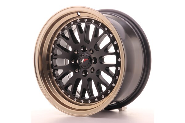 JR Wheels JR10 8x16 ET20 4x100/108 Matt Black w/Bronze Lip