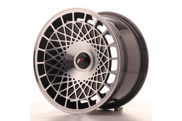 JR Wheels JR14 8x15 ET20-25 Blank Gloss Black Machined Face