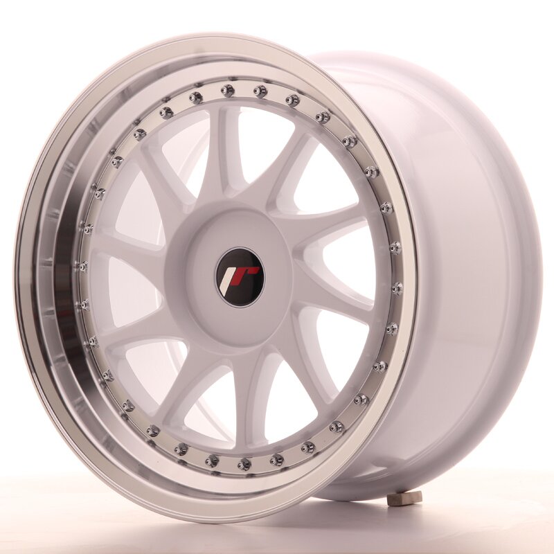 JR Wheels JR26 8x17 ET20-35 BLANK White w/Machined Lip