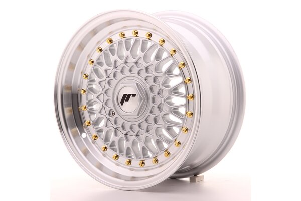 JR Wheels JR9 7x15 ET20 BLANK Silver w/Machined Lip