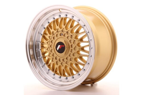 JR Wheels JR9 8x16 ET25 BLANK Gold w/Machined Lip