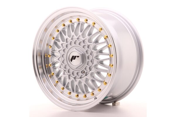 JR Wheels JR9 8x16 ET25 BLANK Silver w/Machined Lip