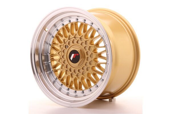 JR Wheels JR9 9x16 ET20 BLANK Gold w/Machined Lip