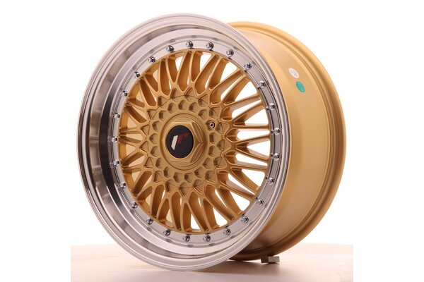 JR Wheels JR9 7,5x17 ET20-35 BLANK Gold w/Machined Lip