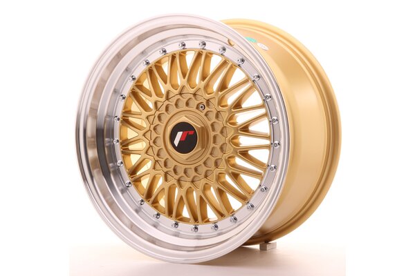 JR Wheels JR9 8,5x17 ET20 4x100/108 Gold w/Machined Lip