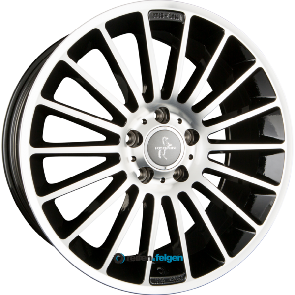 KESKIN KT15 SPEED 7x17 ET48 5x112 NB66.6 Black Front Polish (BFP)