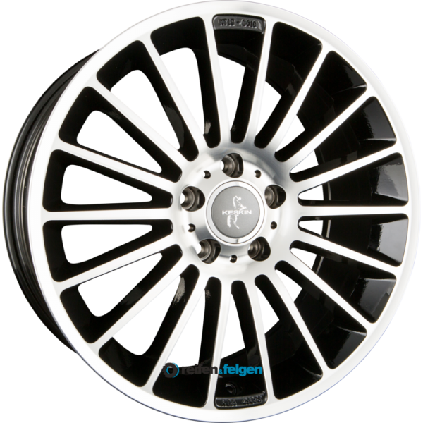 KESKIN KT15 SPEED 8.5x19 ET30 5x112 NB66.6 Black Front Polish (BFP)