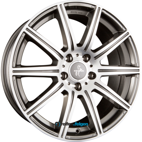 KESKIN KT16 DYNAMIC 8.5x19 ET30 5x112 NB66.6 Palladium Front Polished