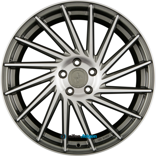 KESKIN KT17 HURRICANE 8.5x19 ET40 5x114.3 NB72.6 Palladium Front Polish (PFP)