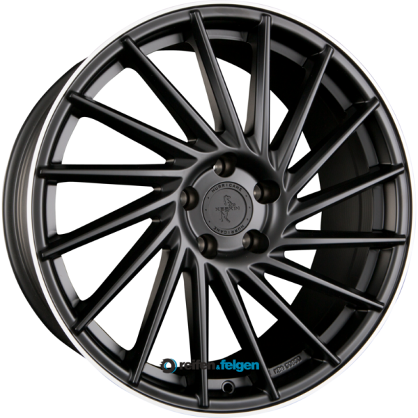 KESKIN KT17 HURRICANE 8.5x19 ET45 5x112 NB72.6 Matt Black Lip Polish (MBLP)