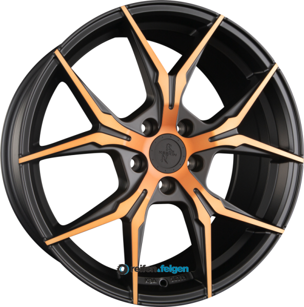 KESKIN KT19N 8.5x19 ET30 5x112 NB72.6 Matt Black Front Copper