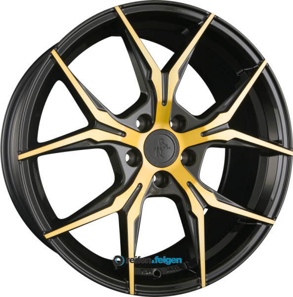 KESKIN KT19N 8.5x19 ET40 5x114.3 NB72.6 Black Front Gold