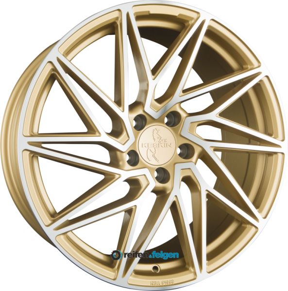 KESKIN KT20 FUTURE 8.5x19 ET45 5x112 NB72.6 Gold Front Polish (GFP)