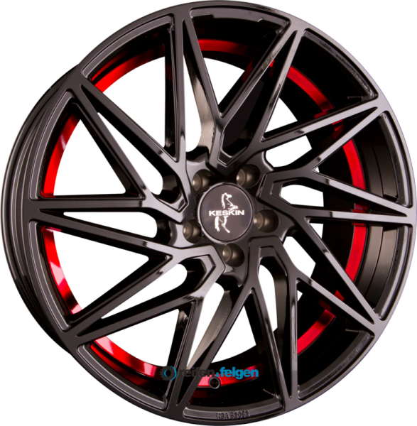 KESKIN KT20 FUTURE 8.5x20 ET30 5x112 NB72.6 Black Painted Red Inside (BPRI)