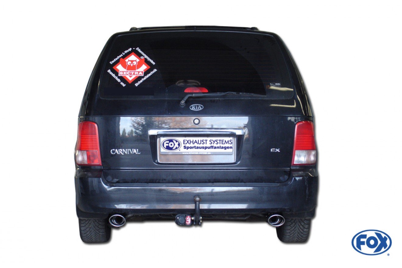Fox Duplex Endrohrpaar für Kia Carnival II Endrohrgeweih rechts/links 115x85