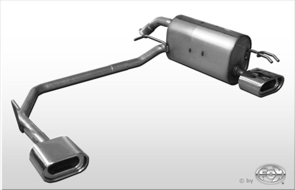 Fox Duplex Auspuff Sportauspuff Endschalldämpfer für Kia Picanto BA 1.0 45 1.1