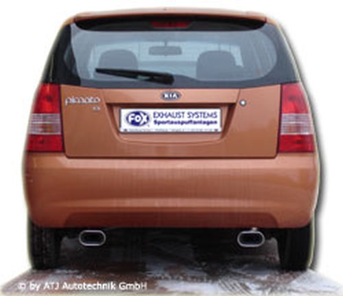Fox Duplex Auspuff Sportauspuff Endschalldämpfer für Kia Picanto BA 1.0 45 1.1