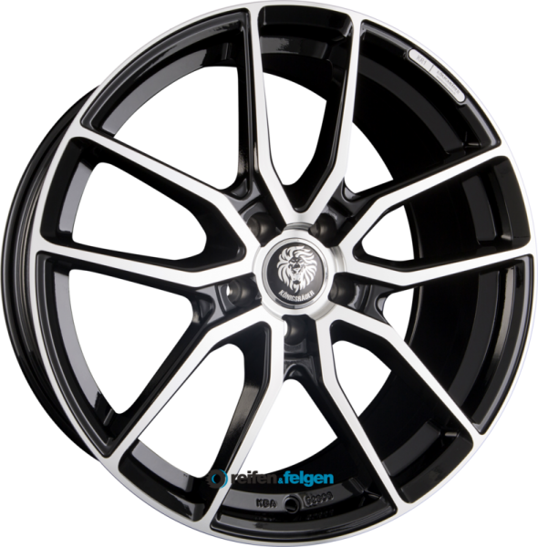 KÖNIGSRÄDER KR1 8x18 ET35 5x112 NB66.6 Black Polished