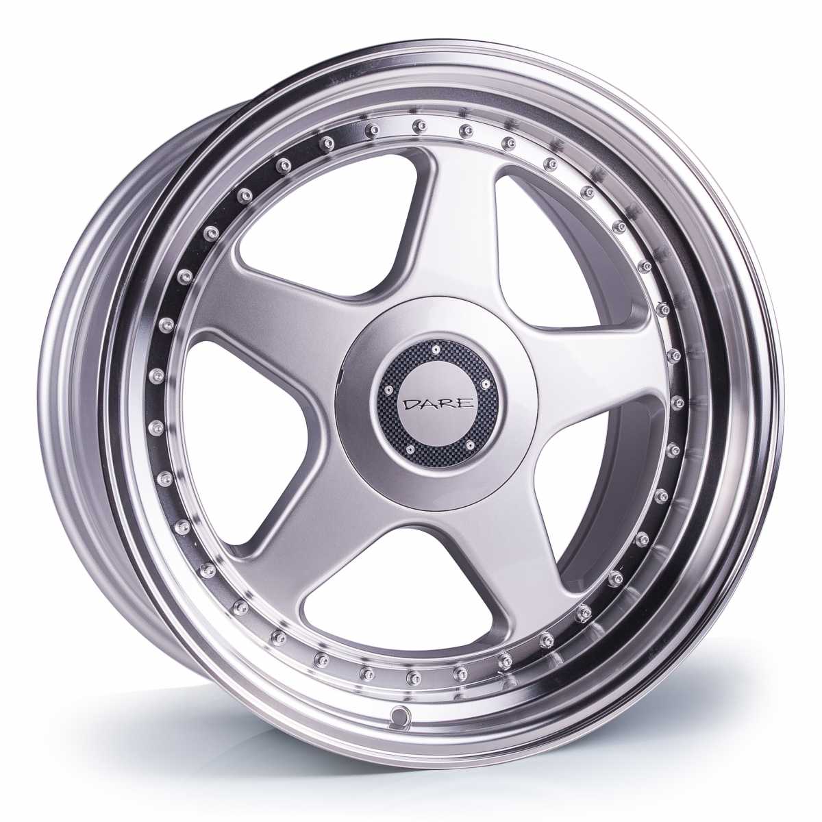 Dare F5 7.5X16 4x100 ET35 NB73.1 Silver Polished Lip 7,5x16 ET35 4x100 Alufelge Silber