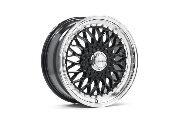 LENSO BSX 7x15 4x100 ET20 NB73,1 GLOSS BLACK & POLISHED