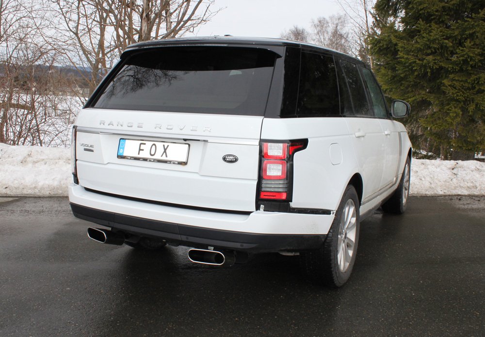 Fox Duplex Auspuff Sportauspuff Endschalldämpfer für Range Rover IV - MK 5,0l