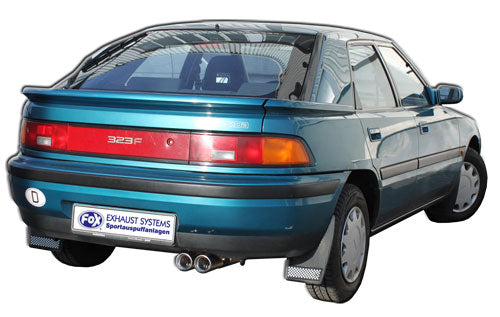 Fox Auspuff Sportauspuff Komplettanlage für Mazda 323 BG/MX3 EC 1,6l 62/65kW 1,8