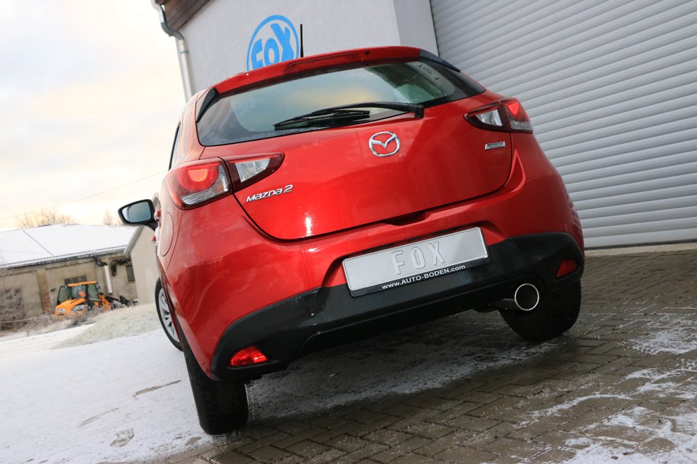 Fox Auspuff Sportauspuff Endschalldämpfer für Mazda 2 - DL/DJ 1.5l 55kW