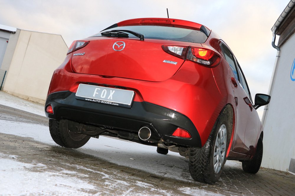 Fox Auspuff Sportauspuff Endschalldämpfer für Mazda 2 - DL/DJ 1.5l 55kW